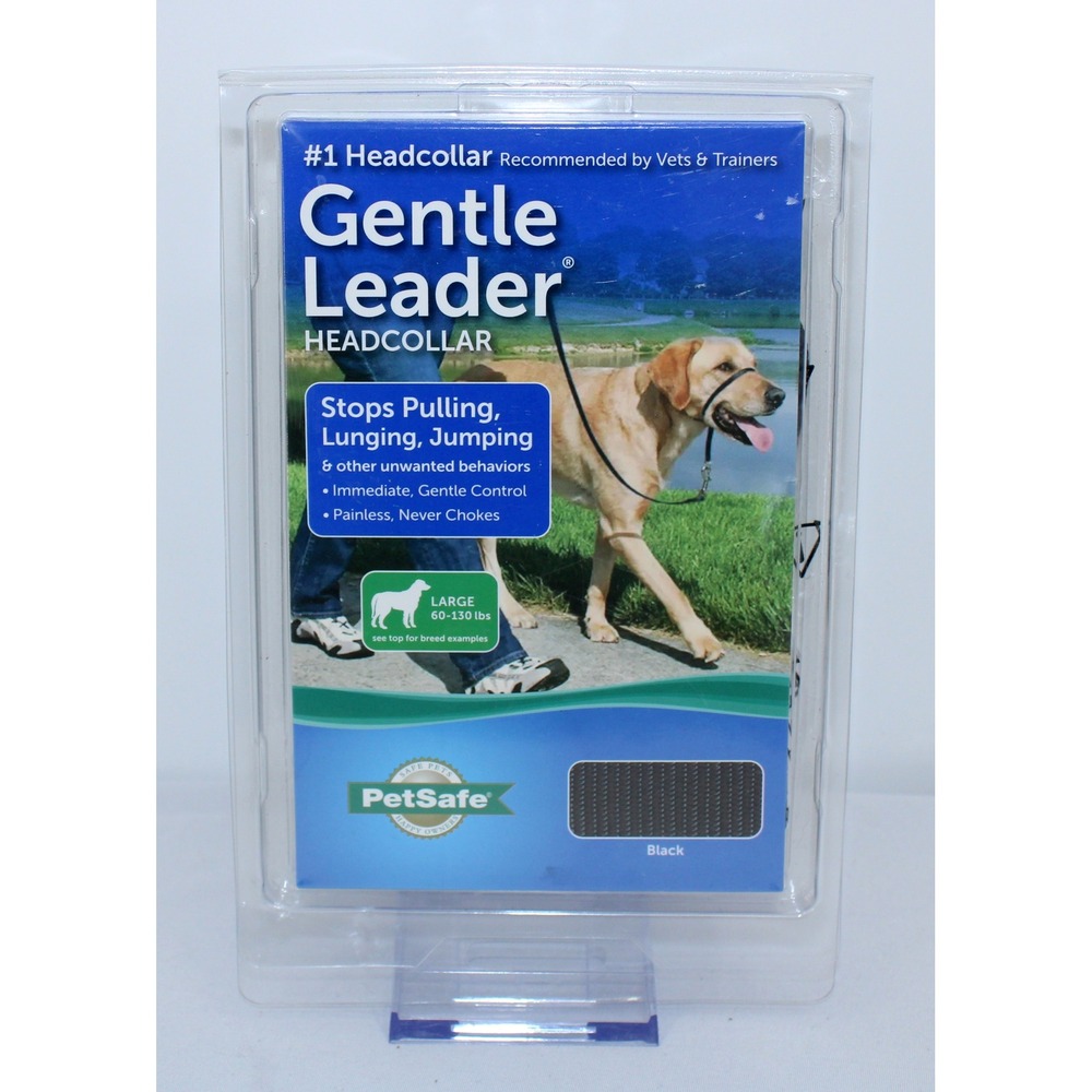 PetSafe Gentle Leader Headcollar Large Black Dog Training Collar 60-130 lbs